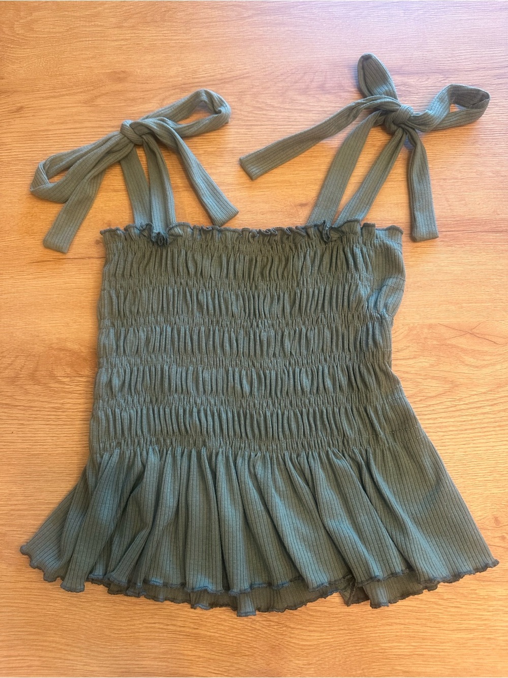 Altard State sage green ribbed tank top